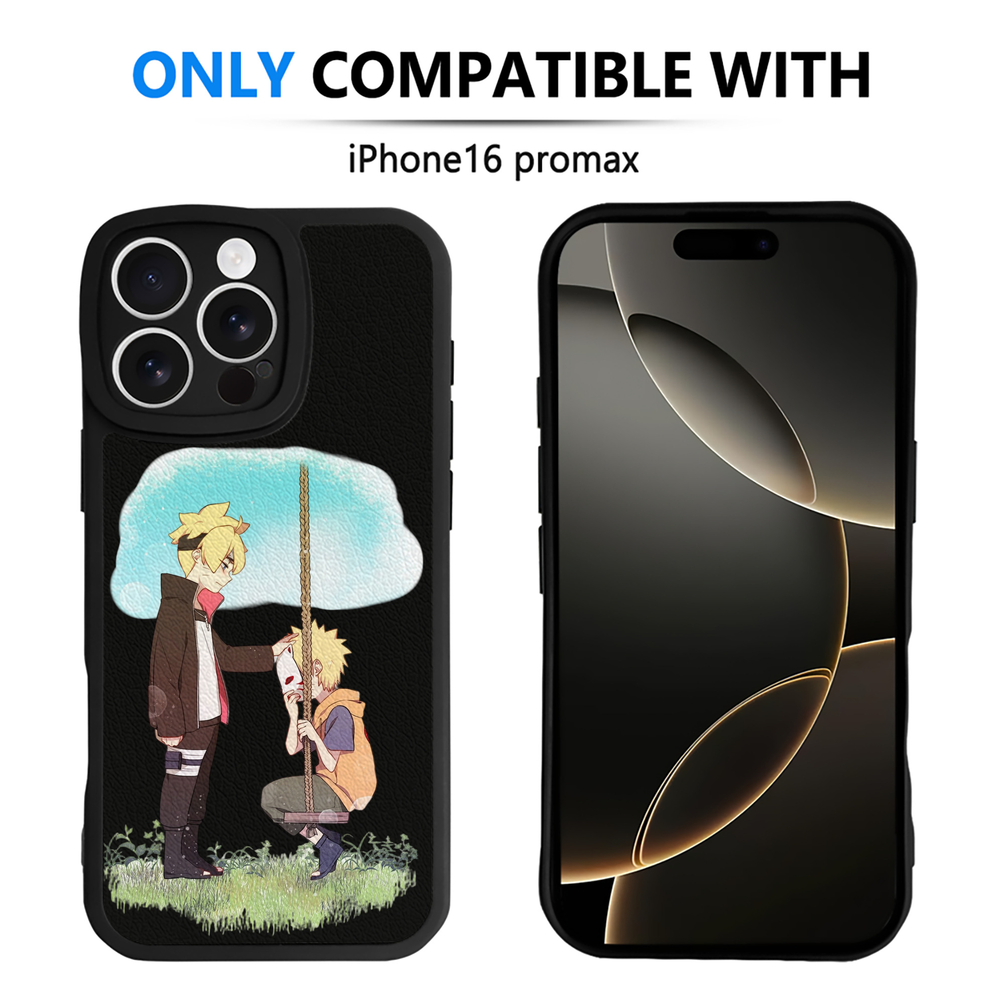 （画像用） NARUTO -ナルト- うずまき ボルト Uzumaki Boruto 【iPhone 16シリーズ対応】シリコンスマホケース（レザー調） 材質：シリコン